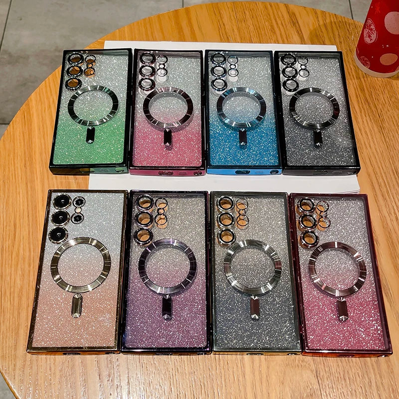 Gradient Glitter Shockproof Phone Case For Samsung