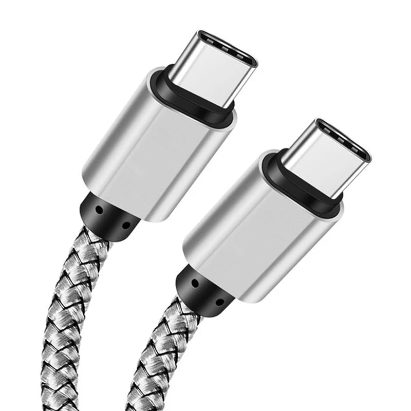 PD 60W Type C to Type C Expansion Link Cable Fast Charging Nylon Braided Date Cable For Apple 15 lpad Huawei phone Accessories