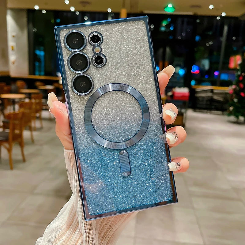 Gradient Glitter Shockproof Phone Case For Samsung