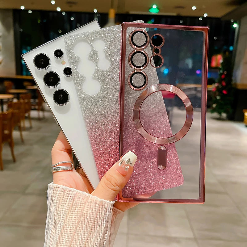 Gradient Glitter Shockproof Phone Case For Samsung