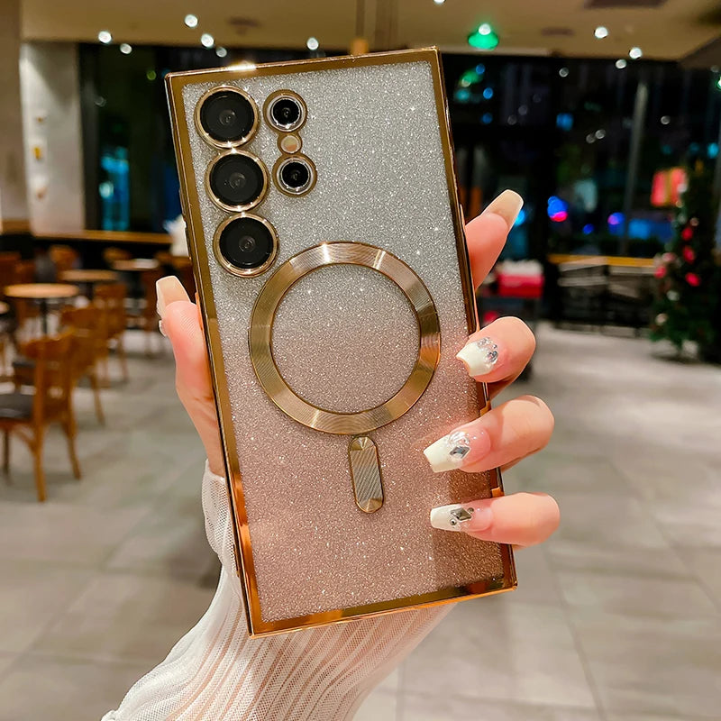 Gradient Glitter Shockproof Phone Case For Samsung