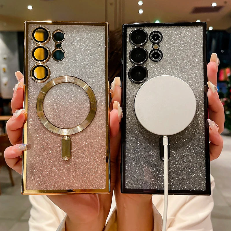 Gradient Glitter Shockproof Phone Case For Samsung