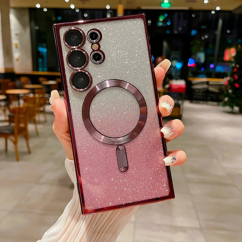 Gradient Glitter Shockproof Phone Case For Samsung
