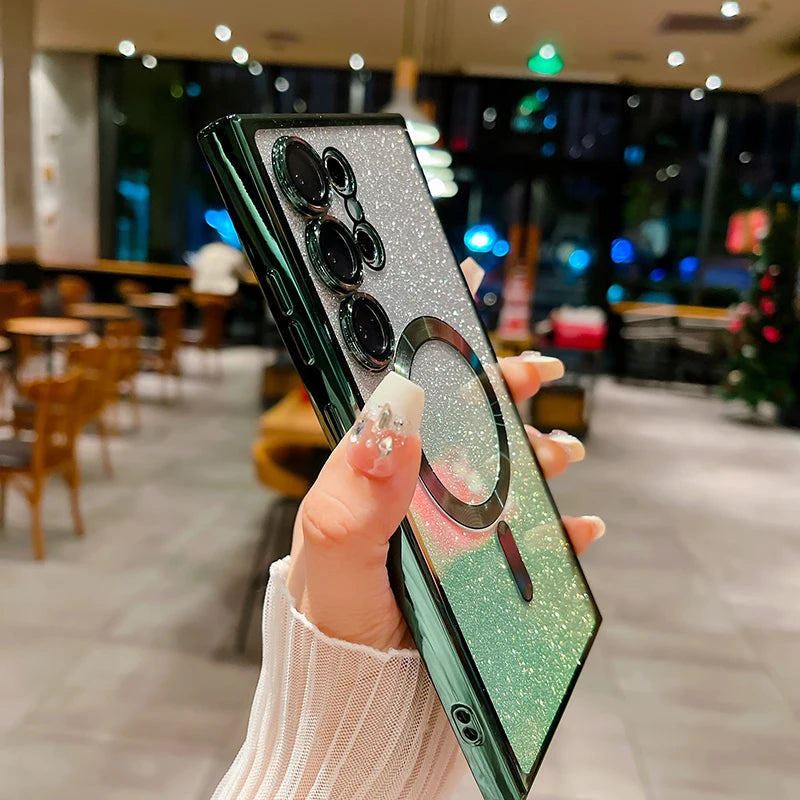 Gradient Glitter Shockproof Phone Case For Samsung