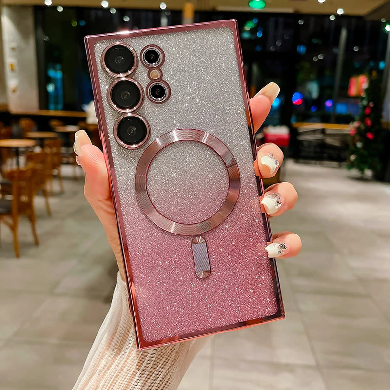 Gradient Glitter Shockproof Phone Case For Samsung