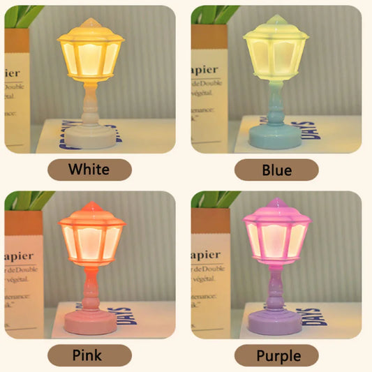 Novelly Geometric Flower Bud Button Battery LED Table Lamps Desk Night For Bedroom Dining Night Light Simple Modern Decoration