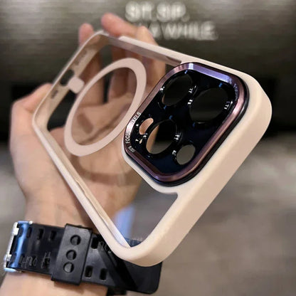 Luxury Magnetic Metal Lens Bumper Protection Case For iPhone