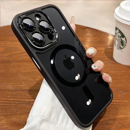 Luxury Magnetic Metal Lens Bumper Protection Case For iPhone