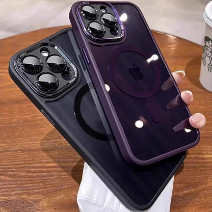 Luxury Magnetic Metal Lens Bumper Protection Case For iPhone