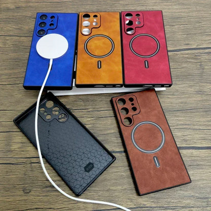 Luxury Matte Leather Case For Samsung Galaxy
