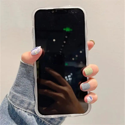 Luxury Laser Oil Painting Flowers Phone Cases For iPhone
