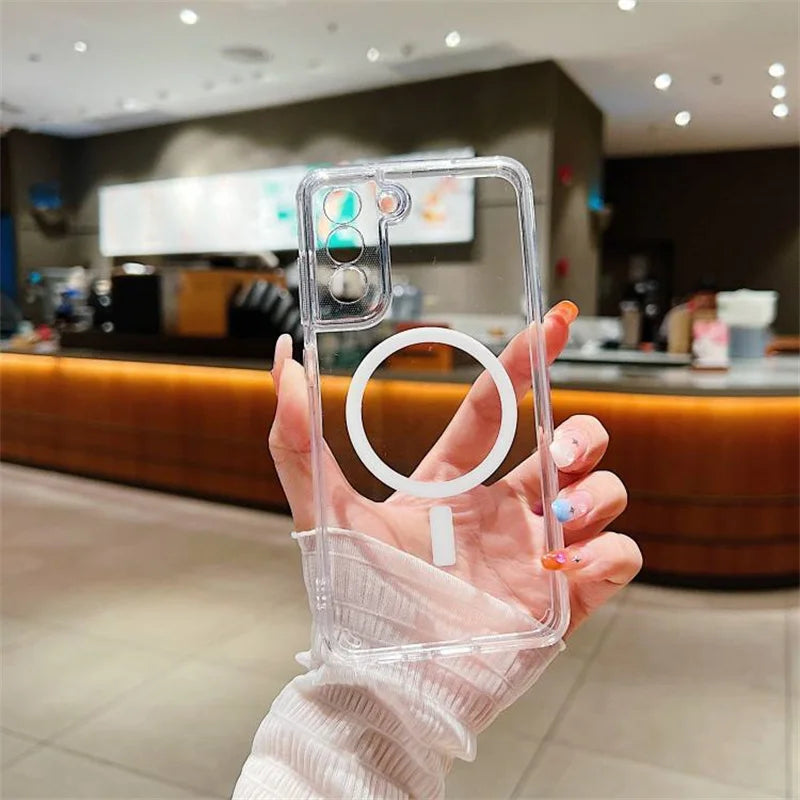 Magnetic Transparent Case For Samsung Galaxy
