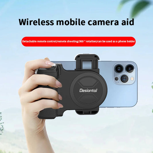 Desiontal Mini smartphone shooting stand outdoor handheld selfie detachable remote control 1/4 "screw hole installable tripod