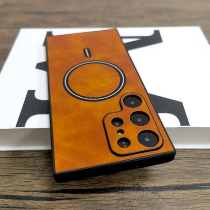 Luxury Matte Leather Case For Samsung Galaxy