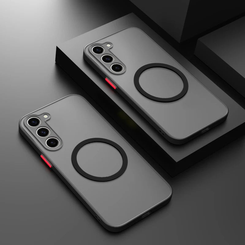Matte Magnetic For Samsung Galaxy S25 S24 S23 S22 S21 S20 Ultra Plus FE A54 A53 A13 Note 20 10