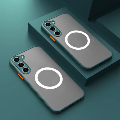 Matte Magnetic For Samsung Galaxy S25 S24 S23 S22 S21 S20 Ultra Plus FE A54 A53 A13 Note 20 10