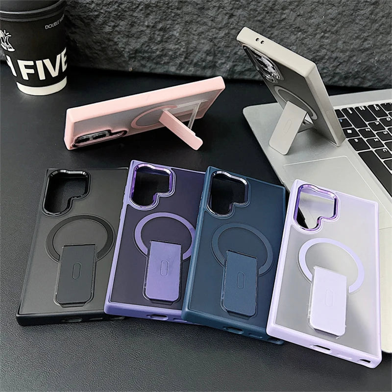 Magnetic Wireless Charge Phone Case For Samsung