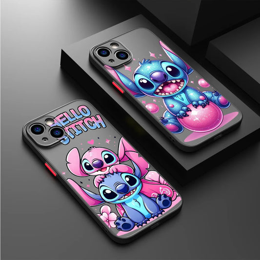 Disney Stitch Angel Art Phone Case for iPhone