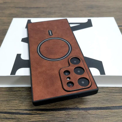 Luxury Matte Leather Case For Samsung Galaxy