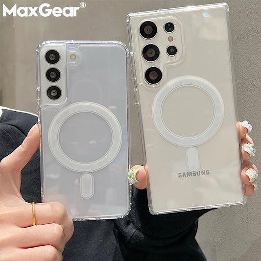 Magnetic Transparent Case For Samsung Galaxy