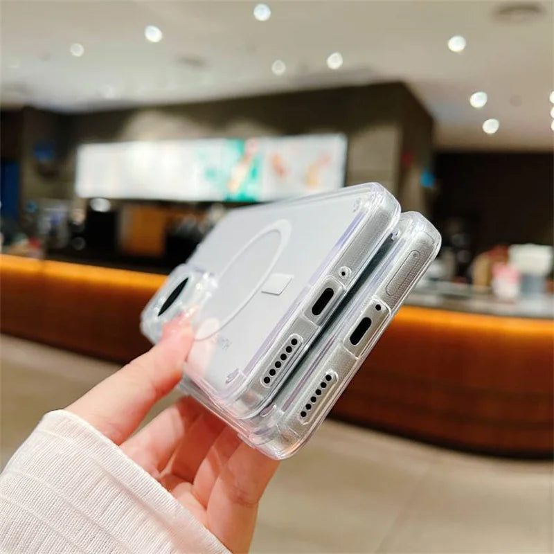 Magnetic Transparent Case For Samsung Galaxy