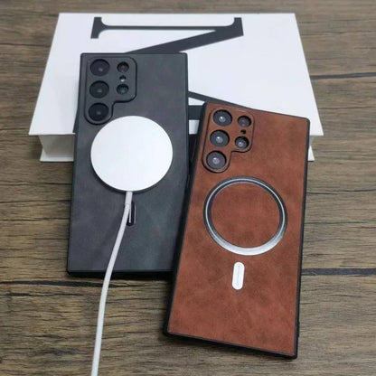 Luxury Matte Leather Case For Samsung Galaxy