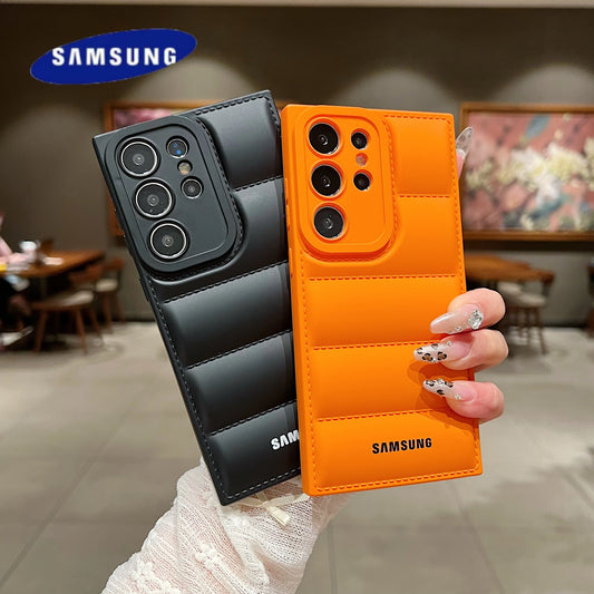 Wave Puffer Down Jacket Phone Case Samsung