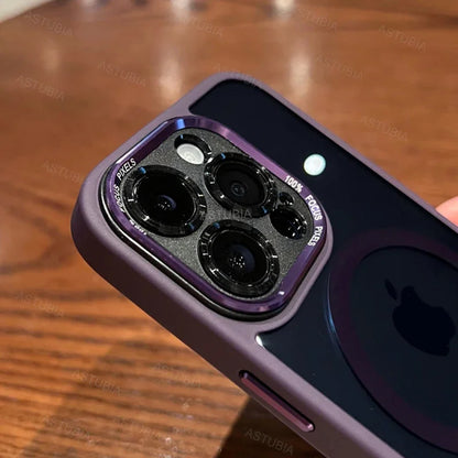 Luxury Magnetic Metal Lens Bumper Protection Case For iPhone