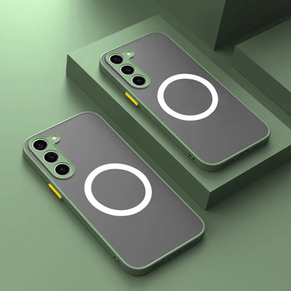Matte Magnetic For Samsung Galaxy S25 S24 S23 S22 S21 S20 Ultra Plus FE A54 A53 A13 Note 20 10