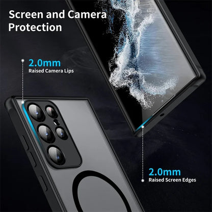 Matte Magnetic For Samsung Galaxy S25 S24 S23 S22 S21 S20 Ultra Plus FE A54 A53 A13 Note 20 10